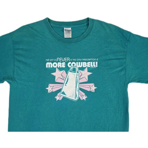Ripple Junction I've Got a Fever... MORE COWBELL Aqua Blue T-Shirt Adult L 2004 - Picture 3 of 7